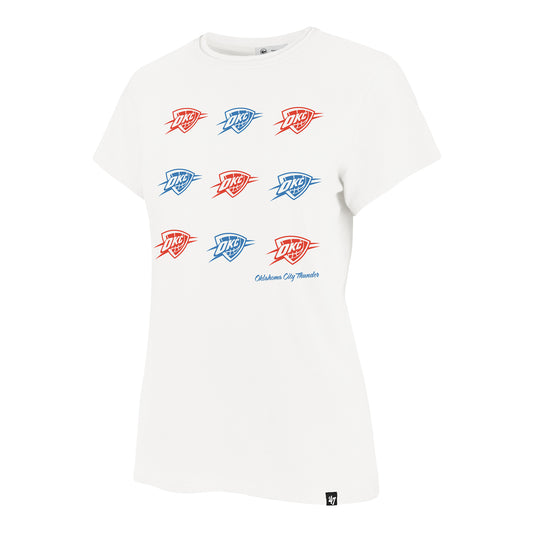 Ladies OKC Thunder 47 Brand Wild Dreams T-Shirt in white - Front View