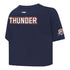Ladies 2025-26 Oklahoma City Thunder Boxy T-Shirt in Blue - Back View