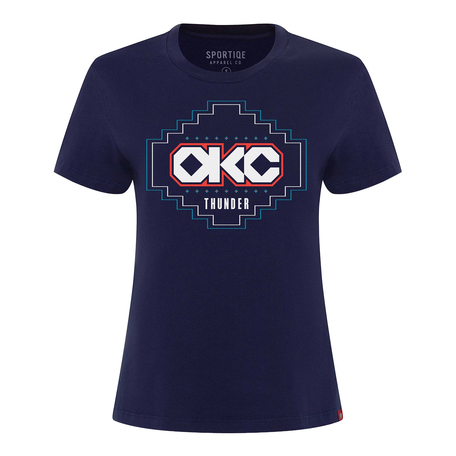 Ladies 2025-26 Oklahoma City Thunder Sportiqe Arcadia T-Shirt in Blue - Front View