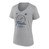 OKC Thunder Ladies 2025 Western Conference Finals Champions Locker Room T-Shirt in Grey - Front Left View 