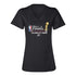 Ladies Oklahoma City Thunder NBA Finals Script V-Neck T-Shirt in Black - Front View
