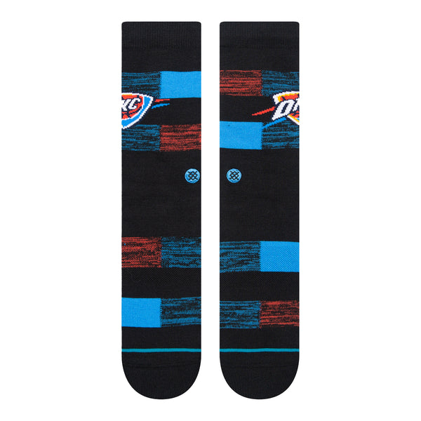 Stance Thunder Cryptic Socks In Black - Top/Front View