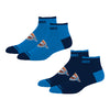 OKLAHOMA CITY THUNDER FRONT & CENTER 2 PACK SOCKS