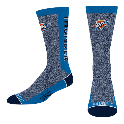 OKLAHOMA CITY THUNDER MARBLE MVP SOCKS in Blue - Front View