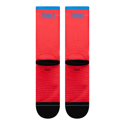 OKLAHOMA CITY THUNDER STATEMENT SOCKS in Orange - Back View