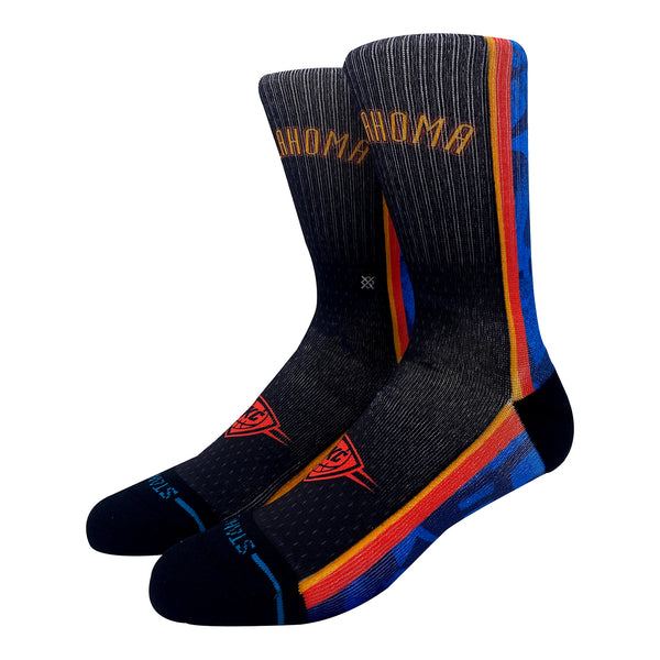 2024-25 OKLAHOMA CITY THUNDER CITY EDITION SOCKS - Side View