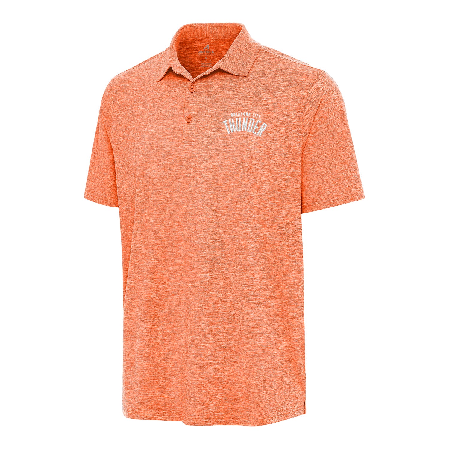 OKC Thunder Antigua Course Par 3 Polo in Orange - Front View
