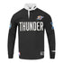 OKC THUNDER PRO STANDARD MODERN ORIGINALS RUGBY POLO IN BLACK - FRONT VIEW
