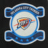 OKC THUNDER PRO STANDARD MODERN ORIGINALS RUGBY POLO IN BLACK - OKC PATCH VIEW