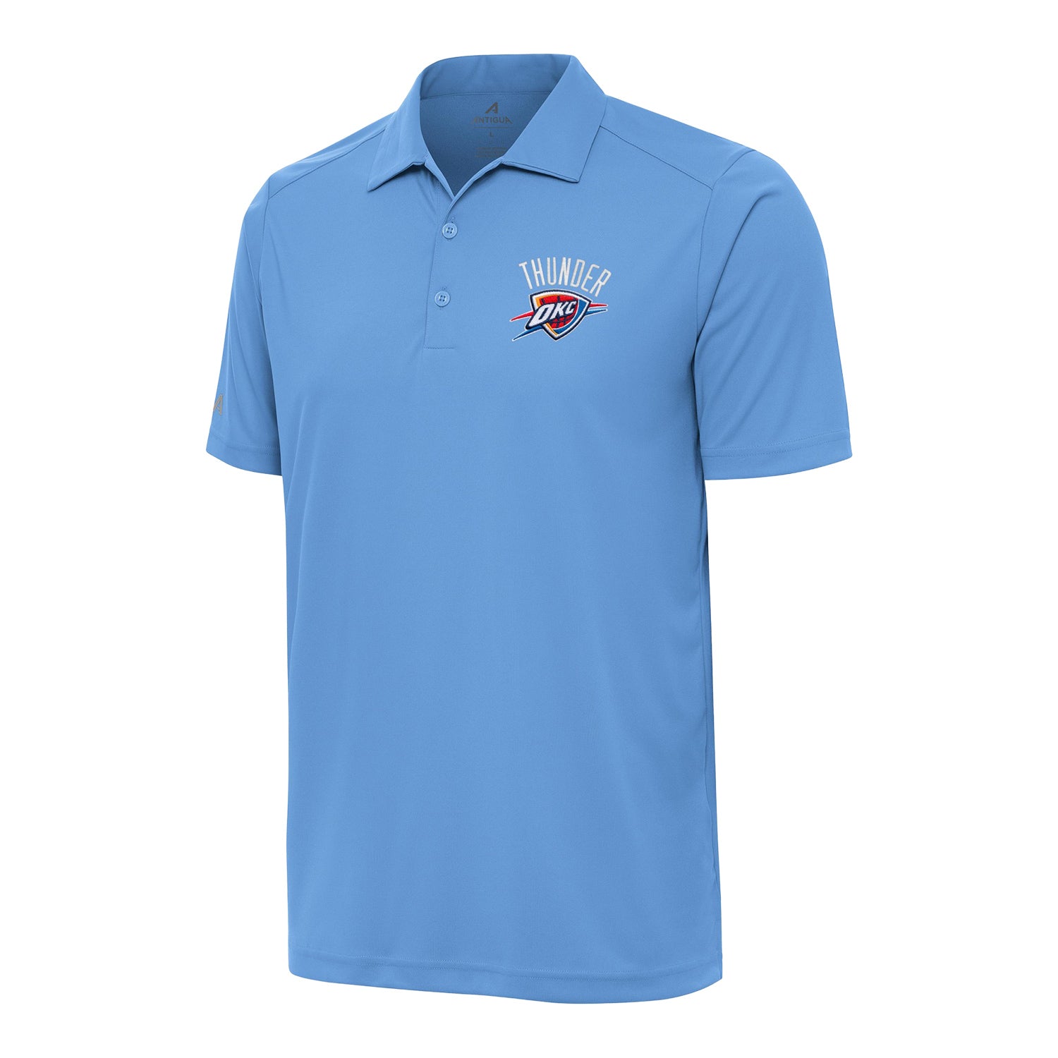 OKC Thunder Antigua Classic Tribute Polo in Blue - Front View