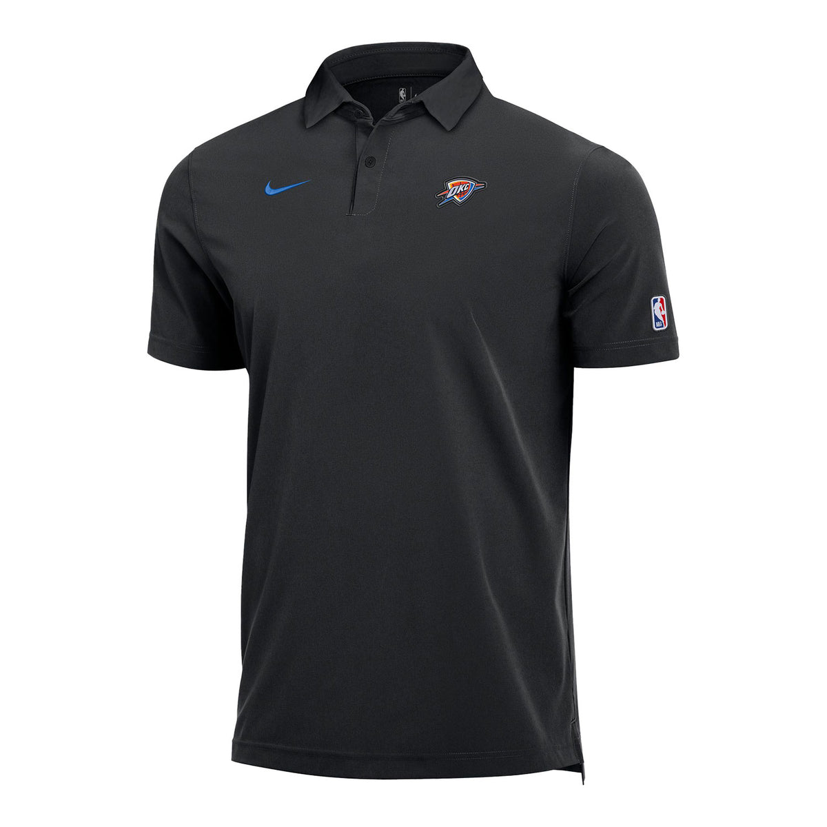 OKC Thunder Nike Staff Black Polo - Front View