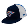 NEW ERA THUNDER Y2K PINWHEEL FITTED HAT IN BLUE & WHITE - ANGLED LEFT SIDE VIEW