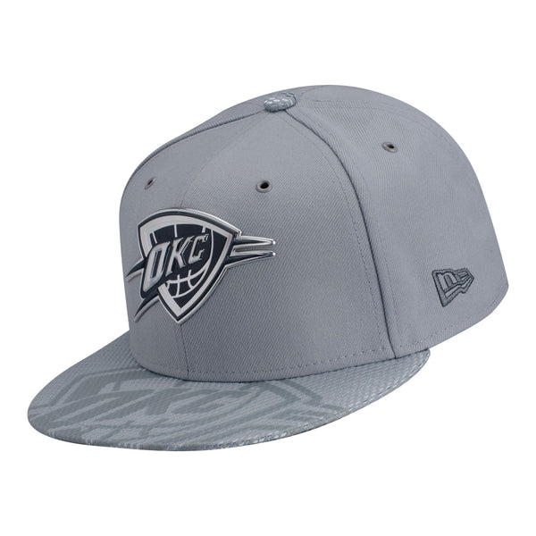 NEW ERA THUNDER ALL STAR FITTED HAT IN SILVER - ANGLED LEFT SIDE VIEW