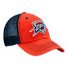 47 BRAND THUNDER TAYLOR TWO TONE HAT In Blue and Orange - Front Right View