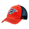 47 BRAND THUNDER TAYLOR TWO TONE HAT In Blue and Orange - Front Left View