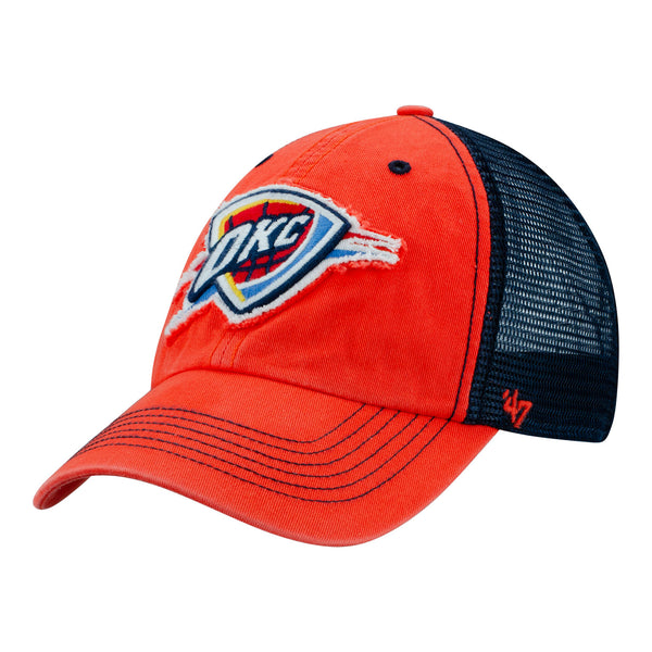 47 BRAND THUNDER TAYLOR TWO TONE HAT In Blue and Orange - Front Left View