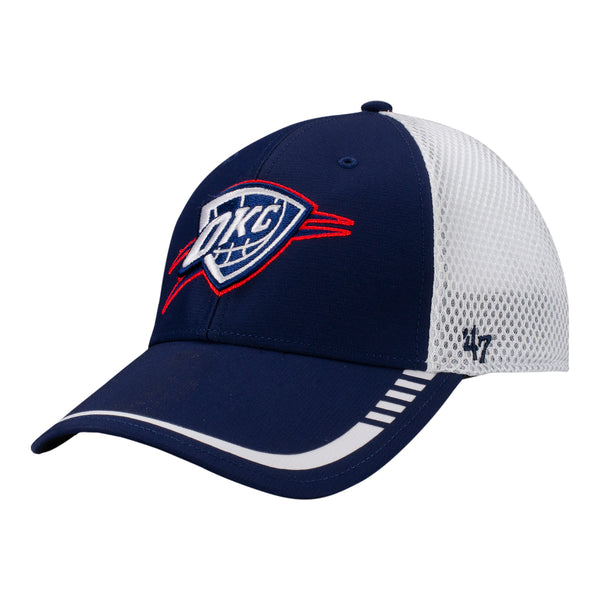 THUNDER DRIVETRAIN MVP HAT in white and navy - front view