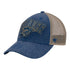 THUNDER OUTLAND ARCH MVP HAT IN BLUE & TAN - ANGLED LEFT SIDE VIEW