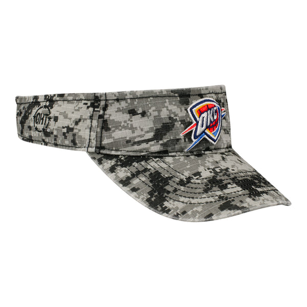 OKC THUNDER MENS HEMLEY HAT IN CAMOUFLAGE - FRONT RIGHT VIEW