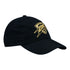 OKC THUNDER METALLIC CLEAN UP HAT IN BLACK - FRONT RIGHT VIEW