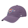 OKC THUNDER IRIS CLEAN UP HAT IN PURPLE - FRONT LEFT VIEW