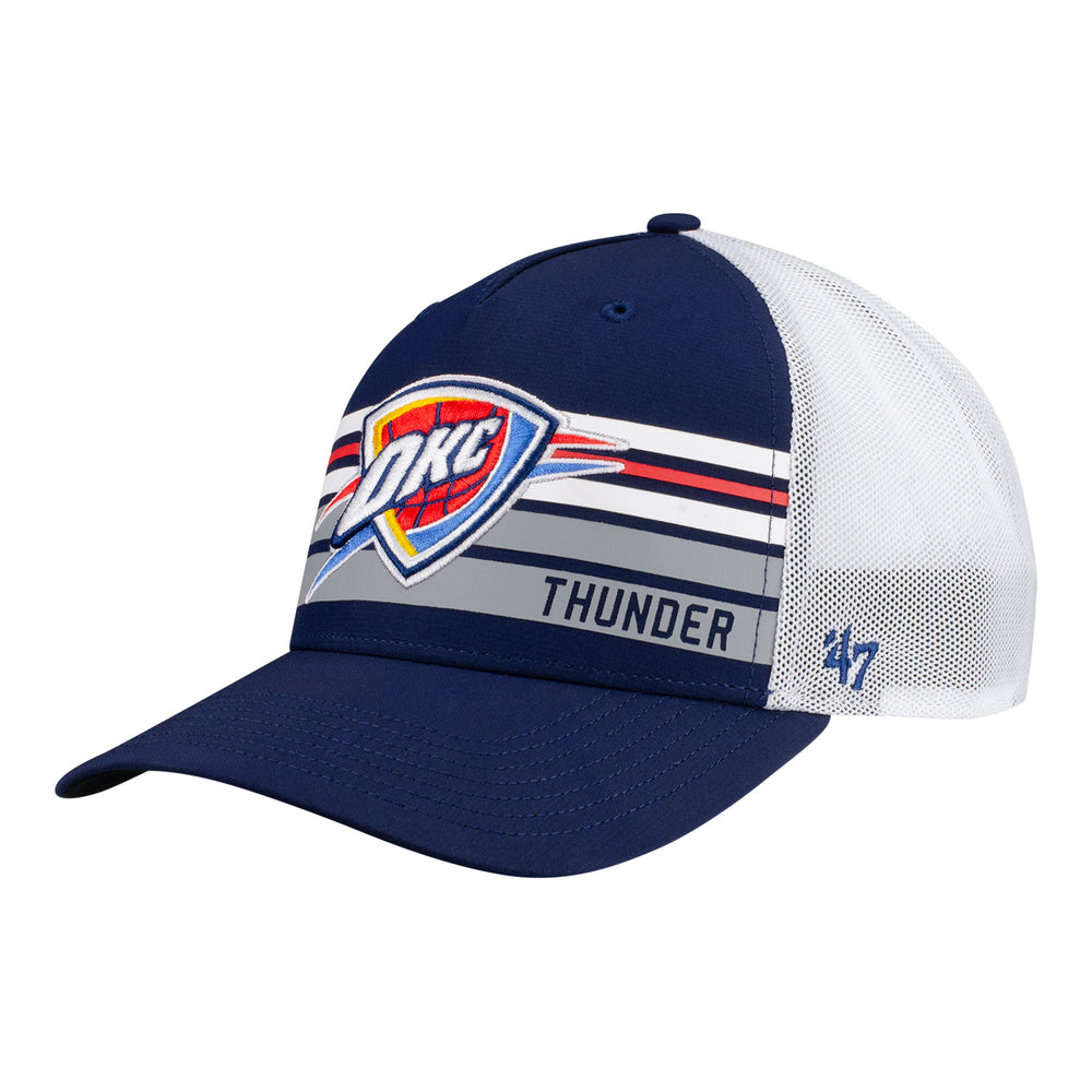 Oklahoma City Thunder Mitchell & Ness x Lids Team Era Pinwheel Stripe  Snapback Hat - Light Blue