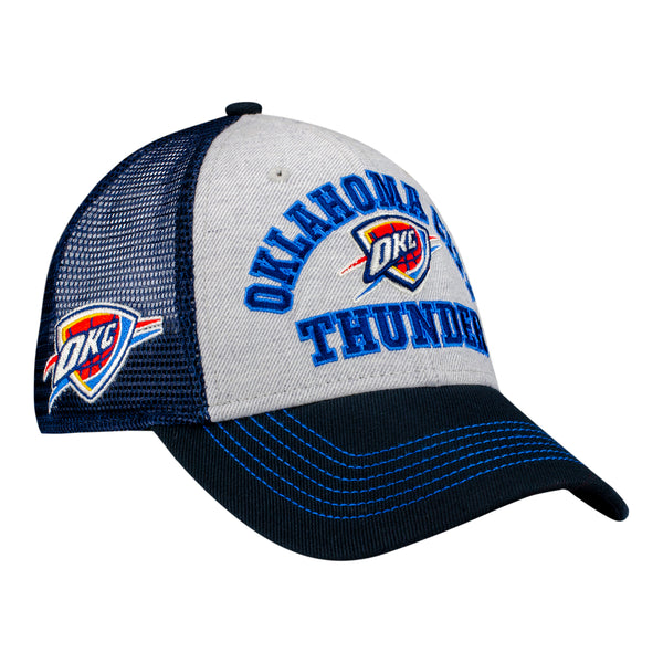47 BRAND THUNDER MVP SAVOY SNAPBACK HAT IN BLUE & GREY - ANGLED RIGHT SIDE VIEW