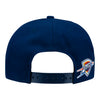 NEW ERA OKC THUNDER SNAPBACK HAT in blue - back view