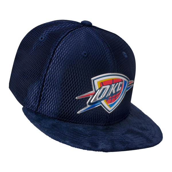 NEW ERA THUNDER FITTED HAT in blue - side view
