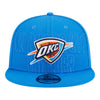 NEW ERA THUNDER 2023 DRAFT 9FIFTY SNAPBACK HAT - In Blue - Front View