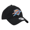 OKC THUNDER NEW ERA CASUAL FREE THROW HAT IN BLACK - FRONT RIGHT VIEW