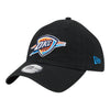 OKC THUNDER NEW ERA CASUAL FREE THROW HAT IN BLACK - FRONT LEFT VIEW