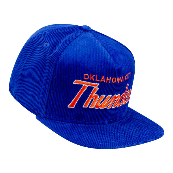 OKC THUNDER A FRAME FITTED HAT IN BLUE - FRONT RIGHT VIEW