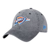 OKC THUNDER NEW ERA 920 RUGGED WASHED HAT IN GREY - FRONT LEFT VIEW