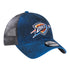 OKC THUNDER NEW ERA 920 OILED TRUCKER HAT IN BLUE - FRONT RIGHT VIEW