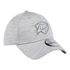 OKC THUNDER NEW ERA 3930 DIGI TECH FLEX HAT IN GREY - FRONT RIGHT VIEW