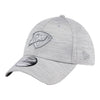 OKC THUNDER NEW ERA 3930 DIGI TECH FLEX HAT IN GREY - FRONT LEFT VIEW