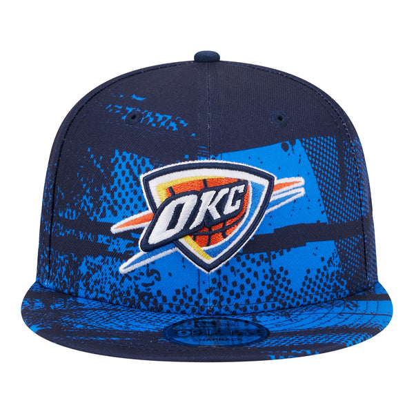 OKC THUNDER NEW ERA 950 2024 TIP-OFF SNAPBACK IN BLUE - FRONT VIEW