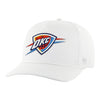 OKC THUNDER '47 BRAND ROPE HITCH SHIELD SNAPBACK IN WHITE - FRONT VIEW