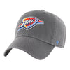 OKC THUNDER '47 BRAND CHARCOAL CLEANUP ADJUSTABLE HAT - front view