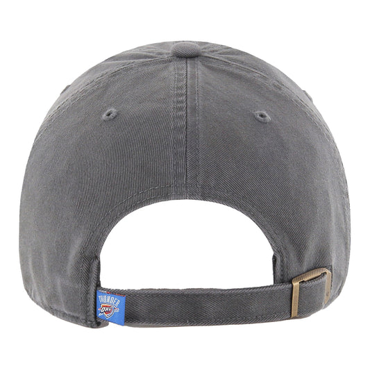 OKC THUNDER '47 BRAND CHARCOAL CLEANUP ADJUSTABLE HAT - back view