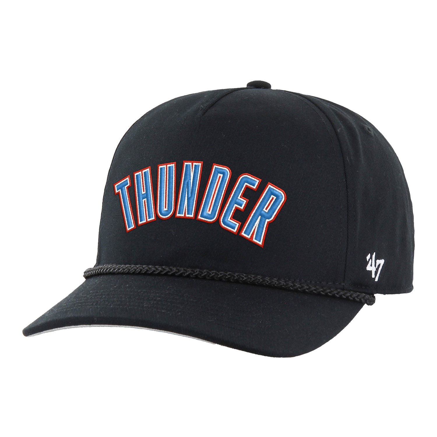 '47 Men's Black Oklahoma City Thunder Core Roscoe Hitch Adjustable Hat