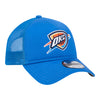 NEW ERA THUNDER SHIELD 940AF FM TRUCKER HAT IN BLUE - FRONT RIGHT VIEW