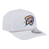 OKLAHOMA CITY THUNDER NEW ERA 970 STRETCH SNAP ROPE WHITE SNAPBACK - Right Side View