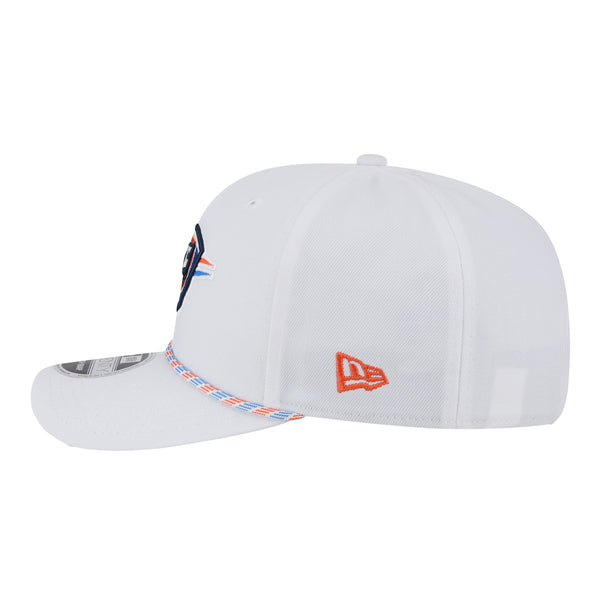 OKLAHOMA CITY THUNDER NEW ERA 970 STRETCH SNAP ROPE WHITE SNAPBACK - Left side View