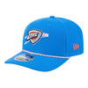 OKLAHOMA CITY THUNDER NEW ERA 970 STRETCH SNAP ROPE BLUE SNAPBACK - Front Left View