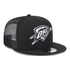 OKC THUNDER NEW ERA BLACK & WHITE TRUCKER HAT - Front right view