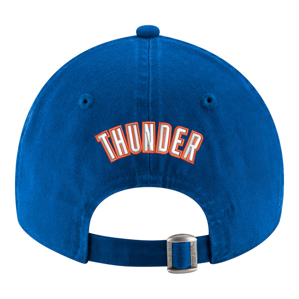 OKC THUNDER NEW ERA 920 RUMBLE POLYESTER HAT in Blue - Back View 