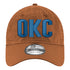 OKC THUNDER NEW ERA 920 BRONZE ADJUSTABLE HAT - Front View