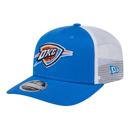 NEW ERA THUNDER SHIELD 970SS TRUCKER HAT in Blue - Front Left View